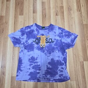 LRG Purple Tie-Dye Kids Tee with Tiger Design